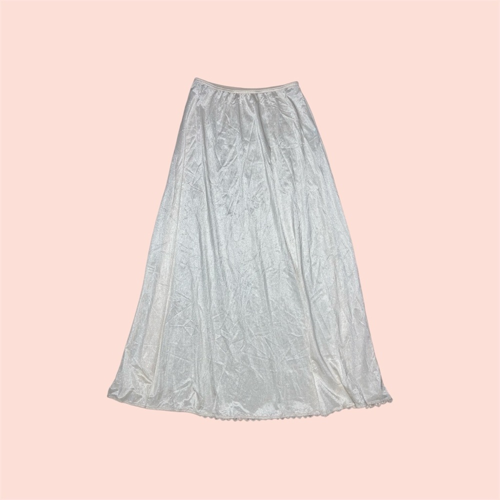 Long White Slip Skirt